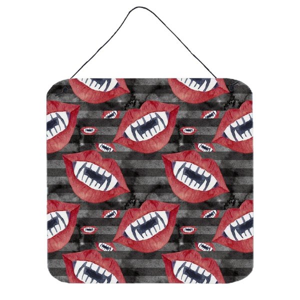 Micasa Watecolor Halloween Vampire Teeth Wall or Door Hanging Prints6 x 6 in. MI228464